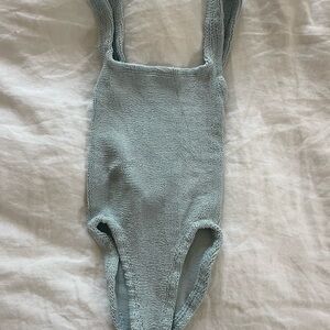 Hunza G Blue One Piece Swimsuit